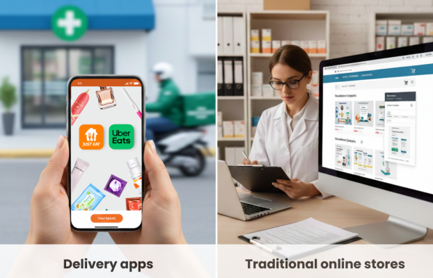 Delivery apps vs. traditional online stores: What works better for pharmacies?