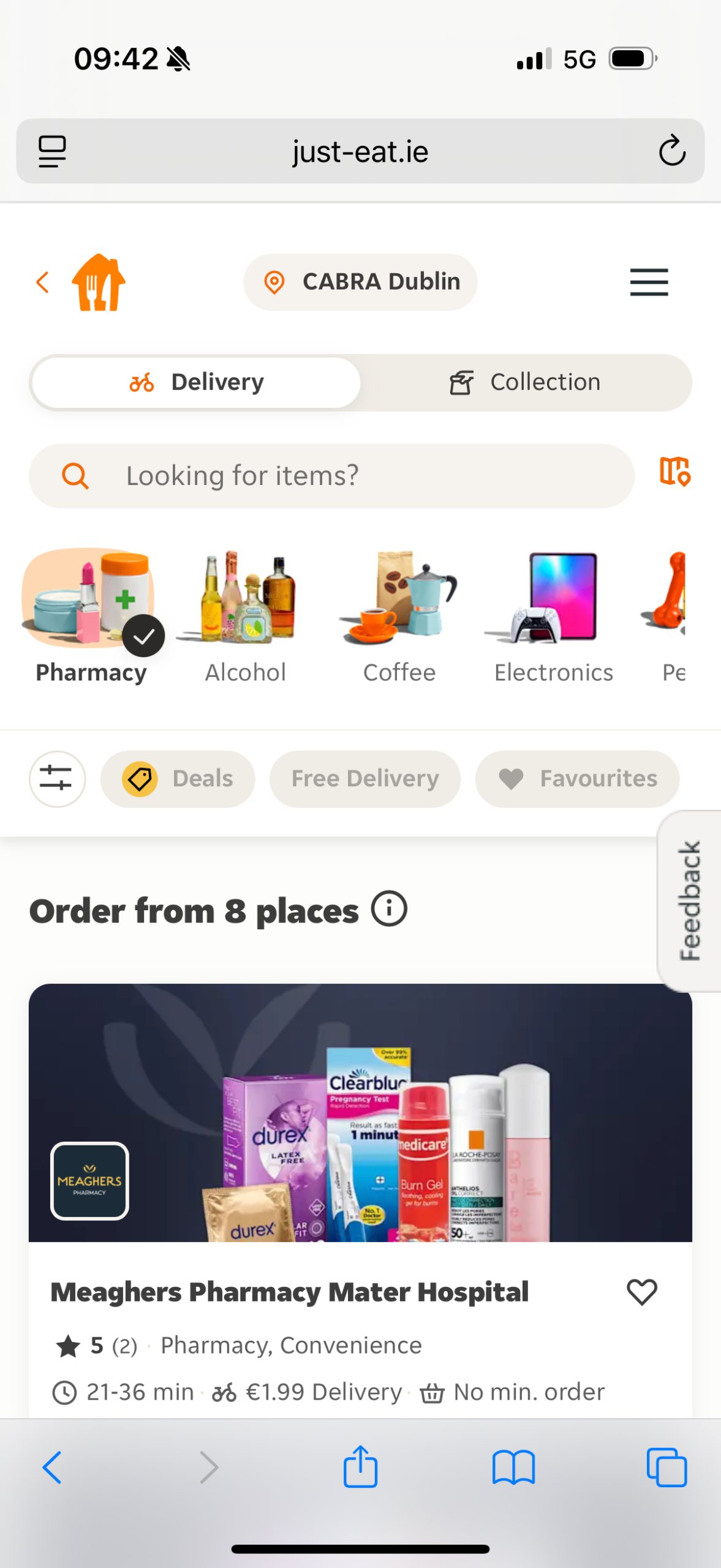 just eat pharmacy delivery app
